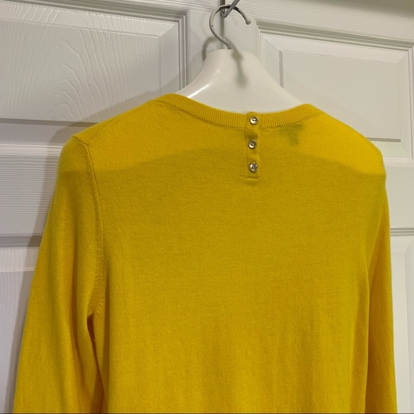 Talbots Yellow Crewneck Sweater w/ Lambs Wool LP - Picture 5 of 7